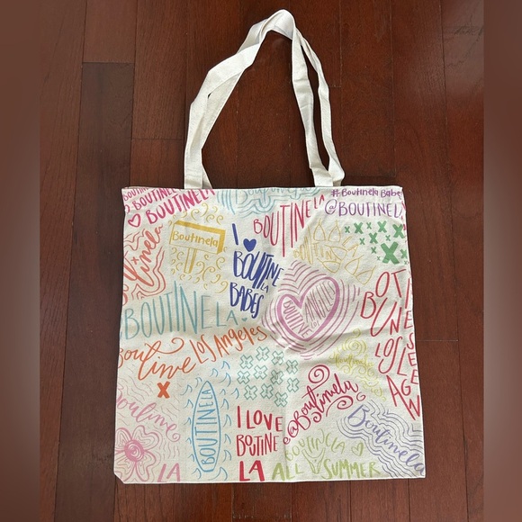 BOUTINE x LOS ANGELES extra thick canvas tote bag new 16” x 16” 10” drop - Picture 2 of 7